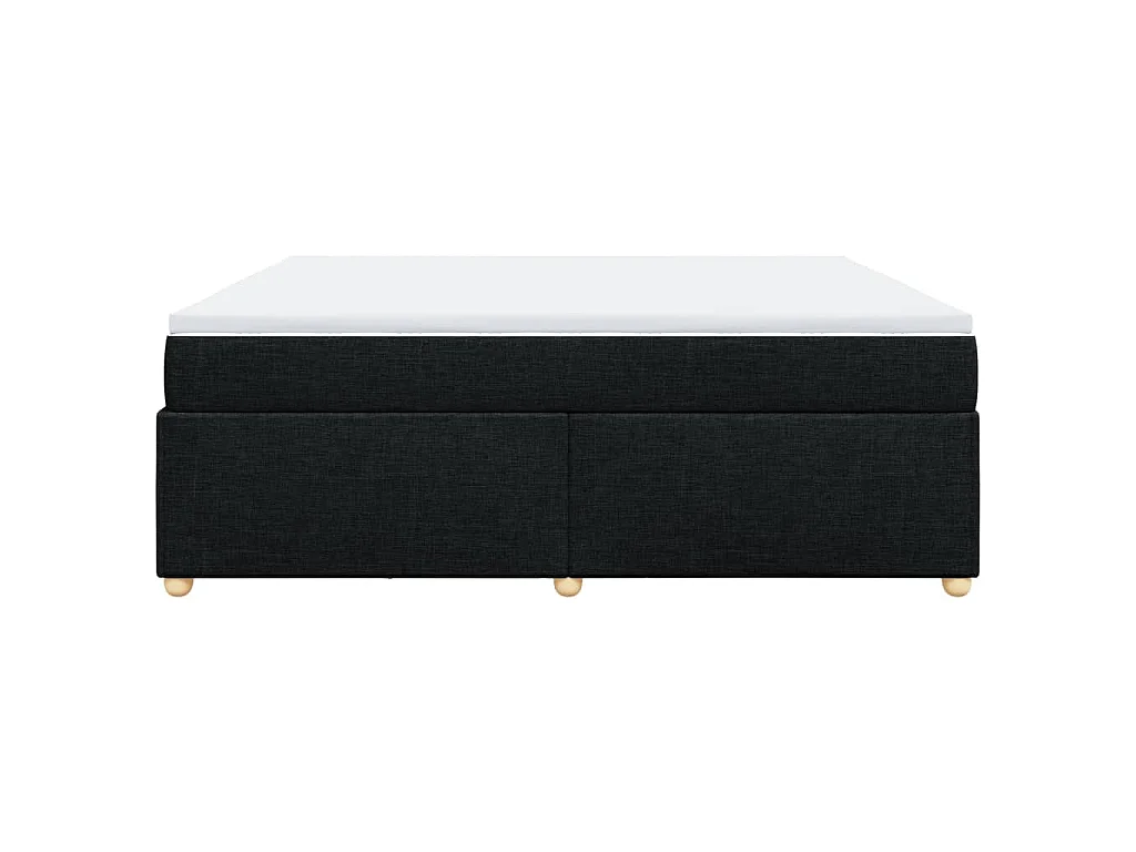 Boxspring met matras stof zwart 200x200 cm