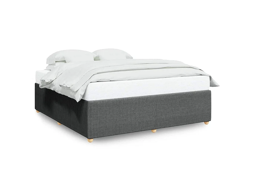 Bedframe zonder matras stof donkergrijs 200x200 cm
