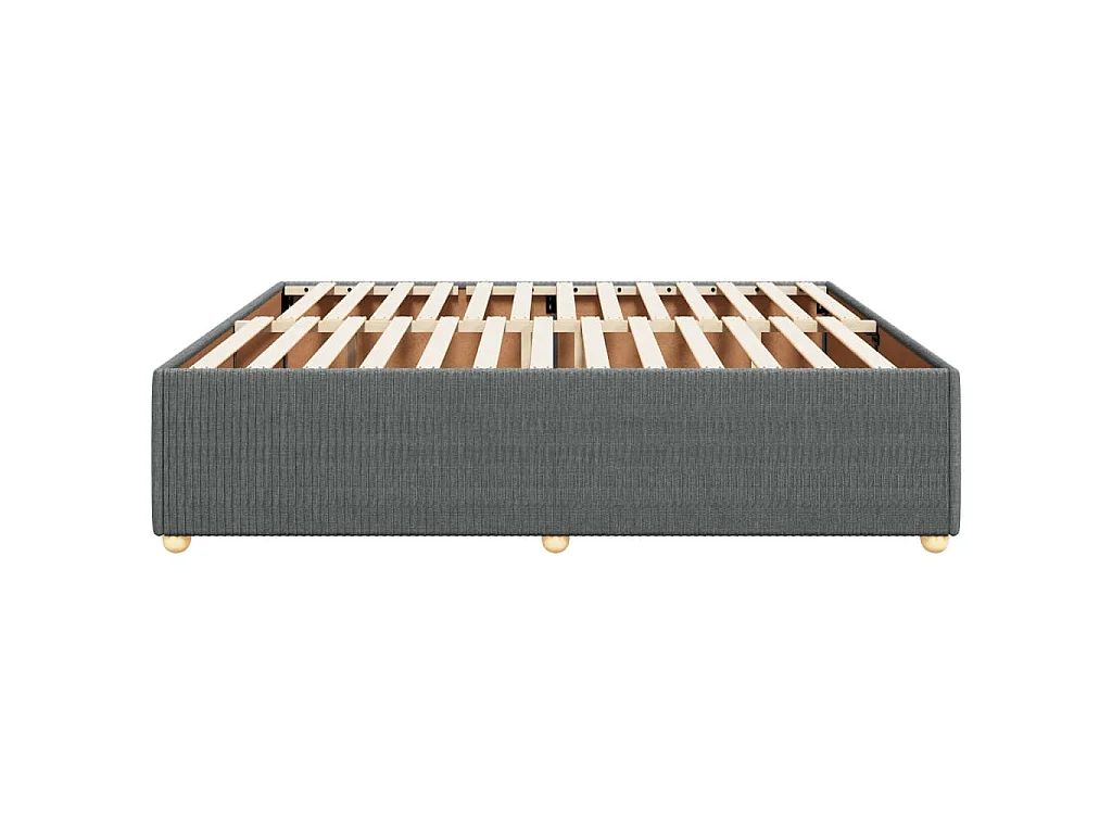 Bedframe zonder matras stof donkergrijs 200x200 cm