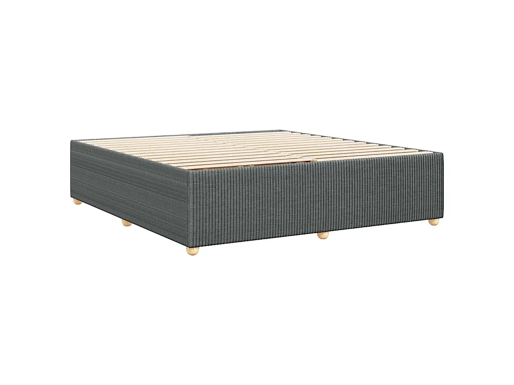 Bedframe zonder matras stof donkergrijs 200x200 cm