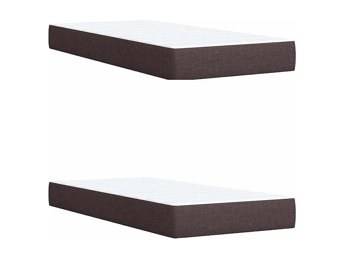 Sommier à lattes de lit avec matelas Marron foncé 200x200 cm