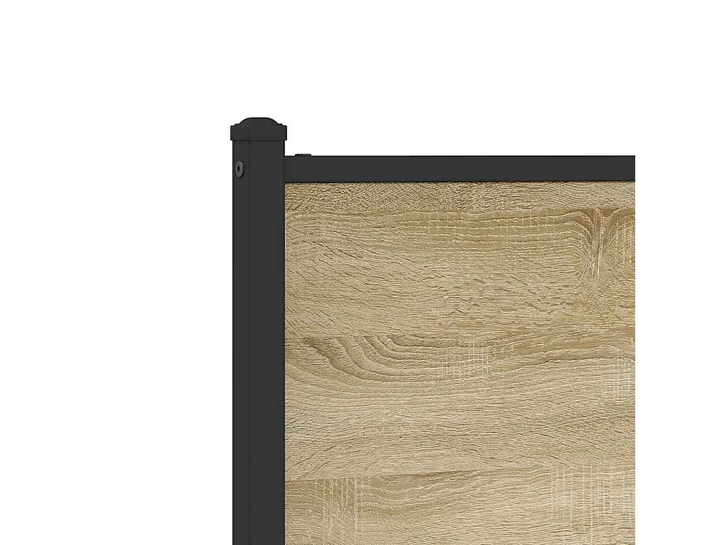 Cadre de lit en métal sans matelas chêne sonoma 200x200 cm