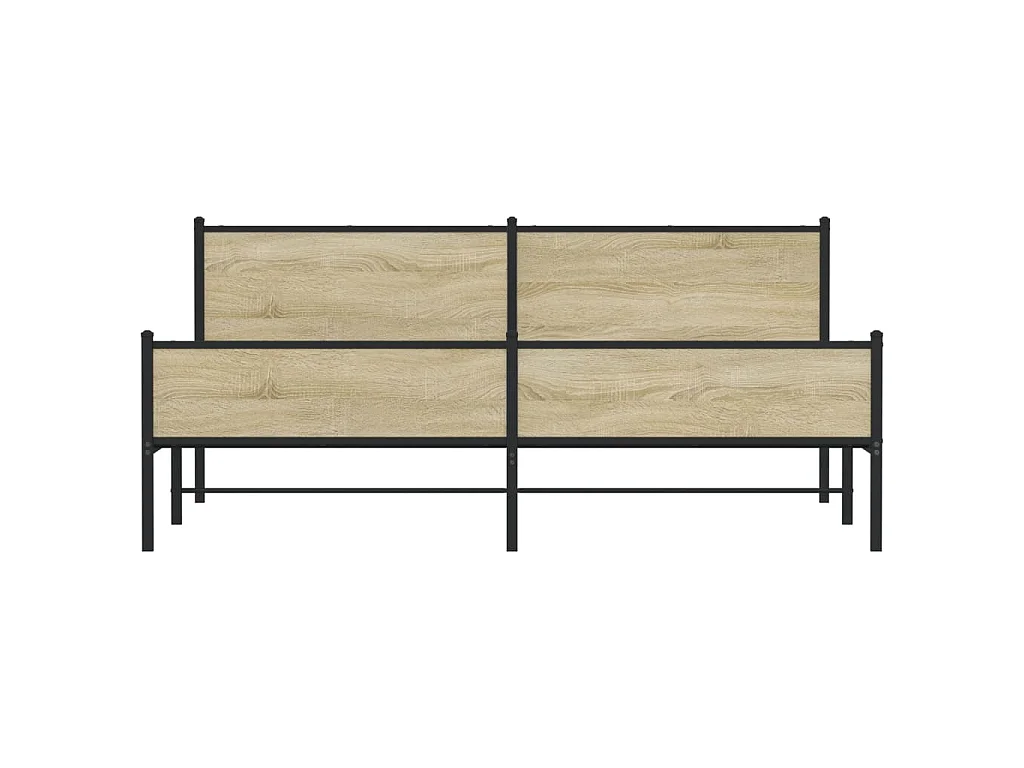 Giroletto senza Materaso in Metallo Rovere Sonoma 200x200 cm