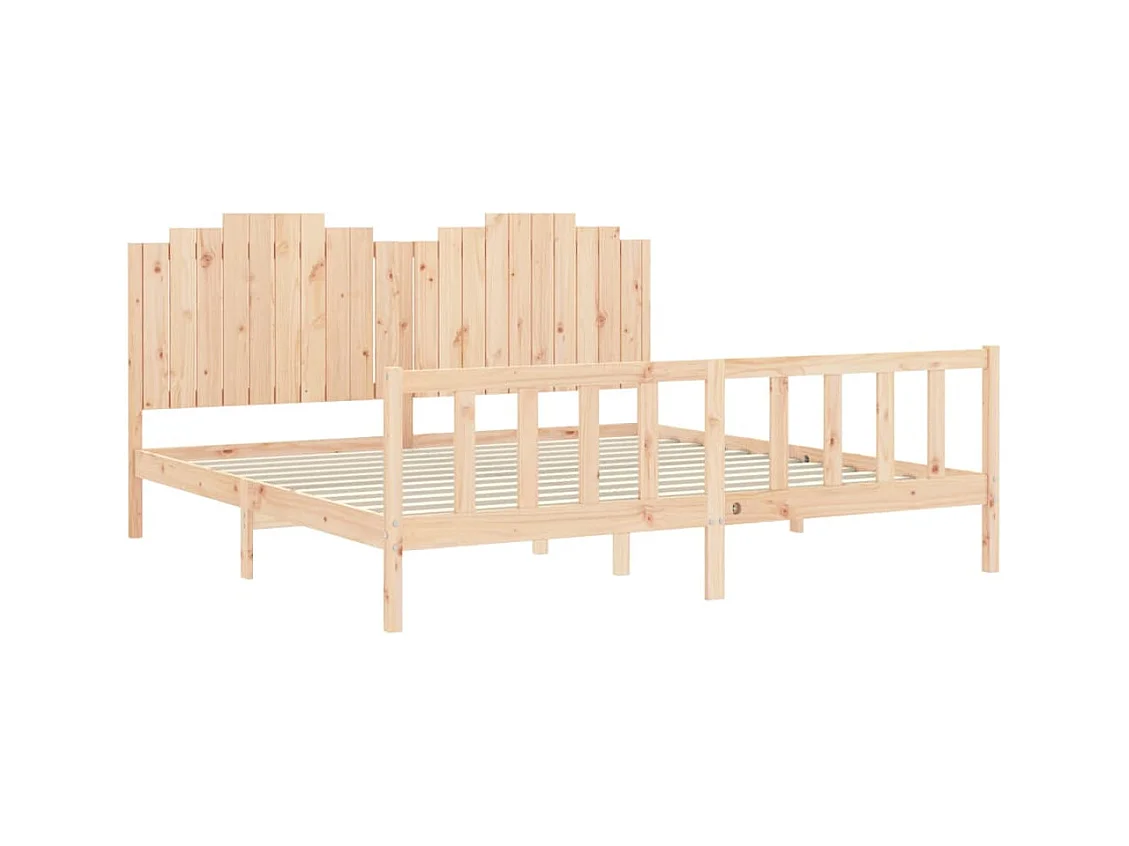 Giroletto senza Materasso 200x200 cm in Legno Massello di Pino