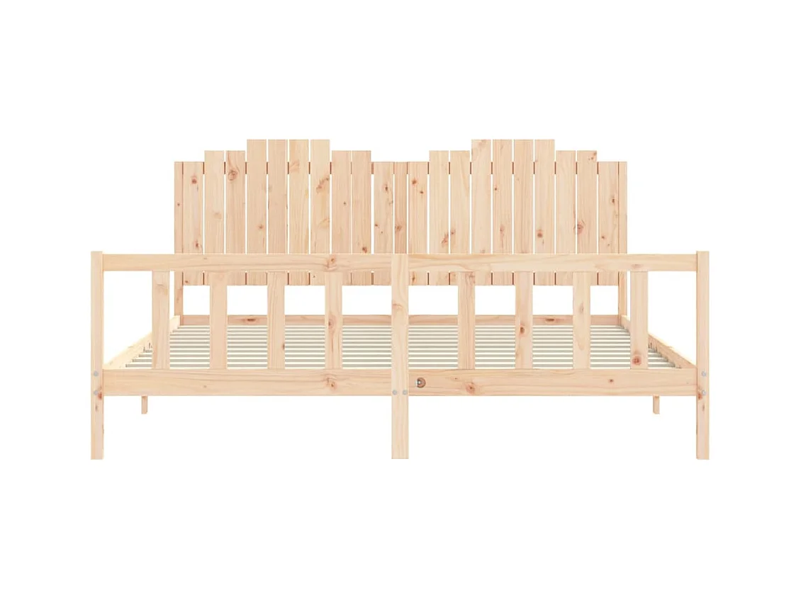 Giroletto senza Materasso 200x200 cm in Legno Massello di Pino