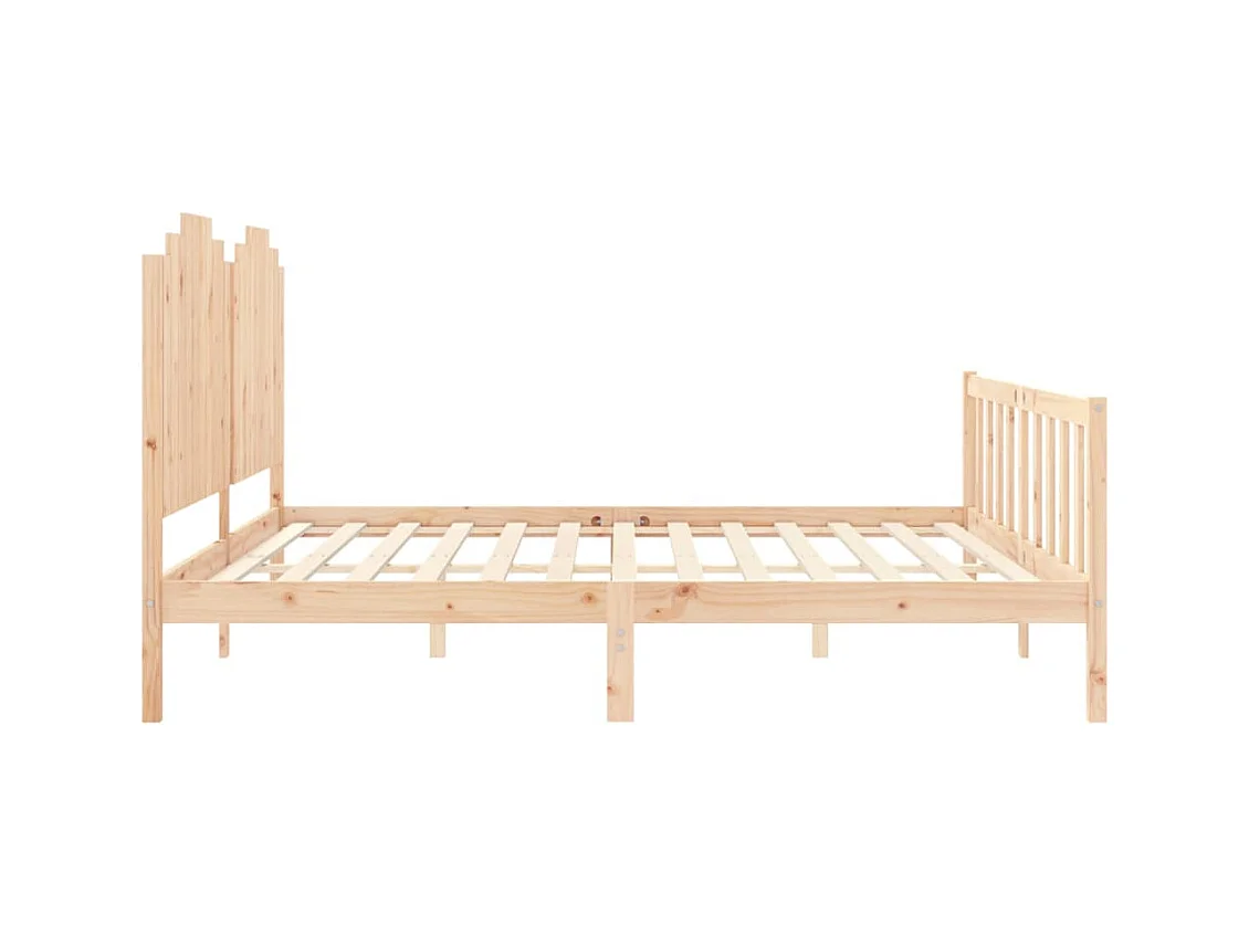 Giroletto senza Materasso 200x200 cm in Legno Massello di Pino