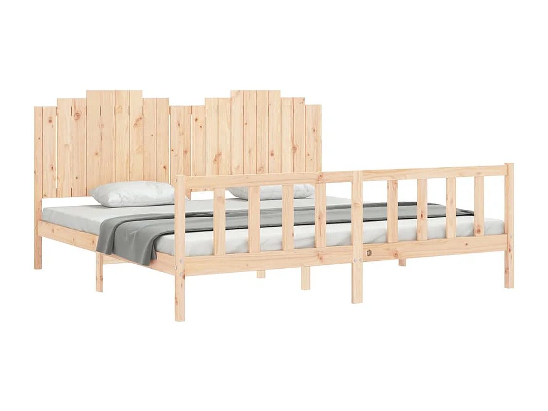 Cadre de lit sans matelas 200x200 cm bois massif de pin