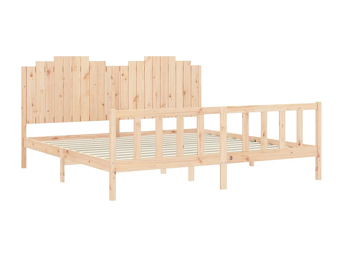 Cadre de lit sans matelas 200x200 cm bois massif de pin