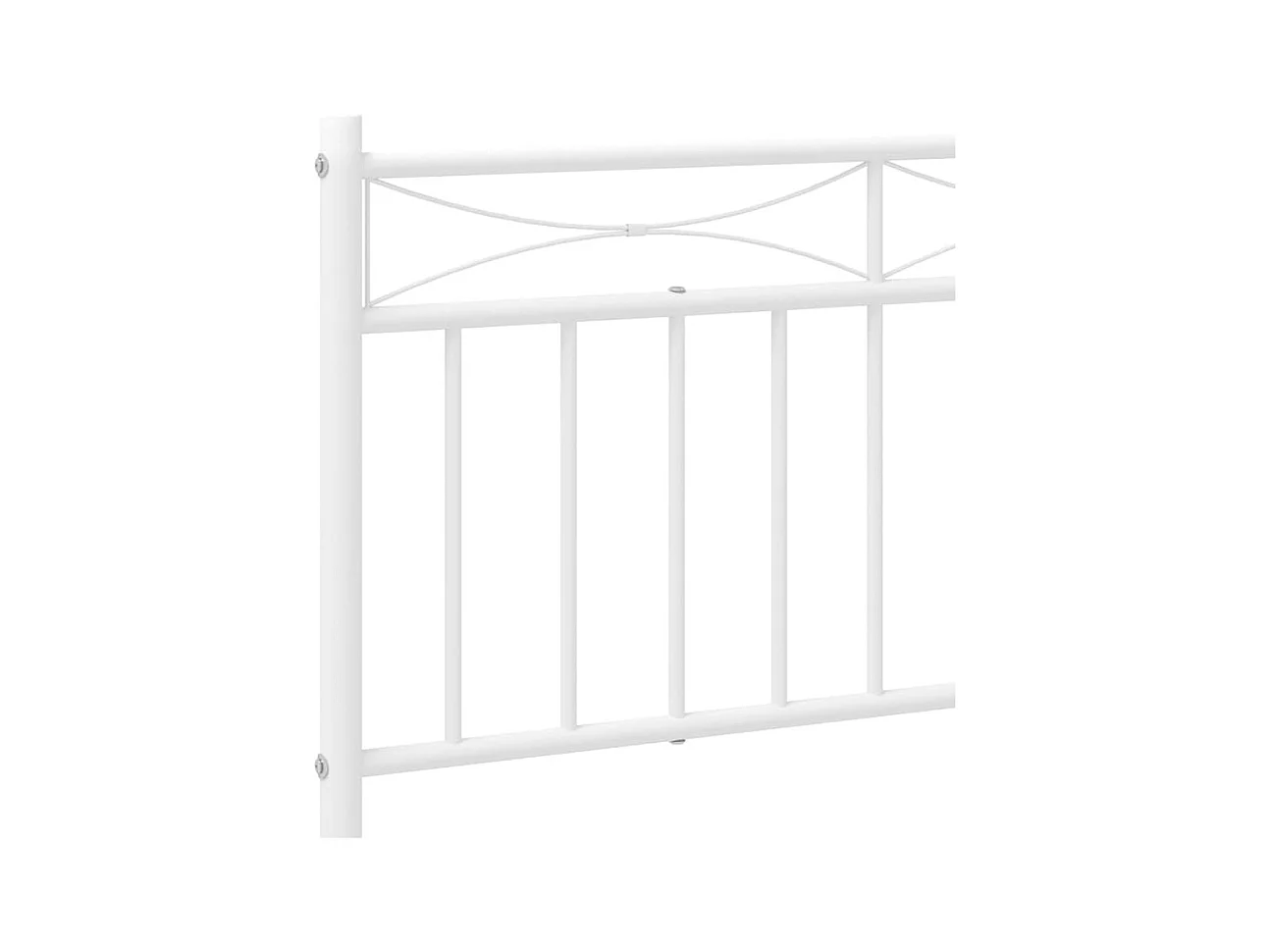 Bedframe met hoofd- en voeteneinde metaal wit 193x203 cm