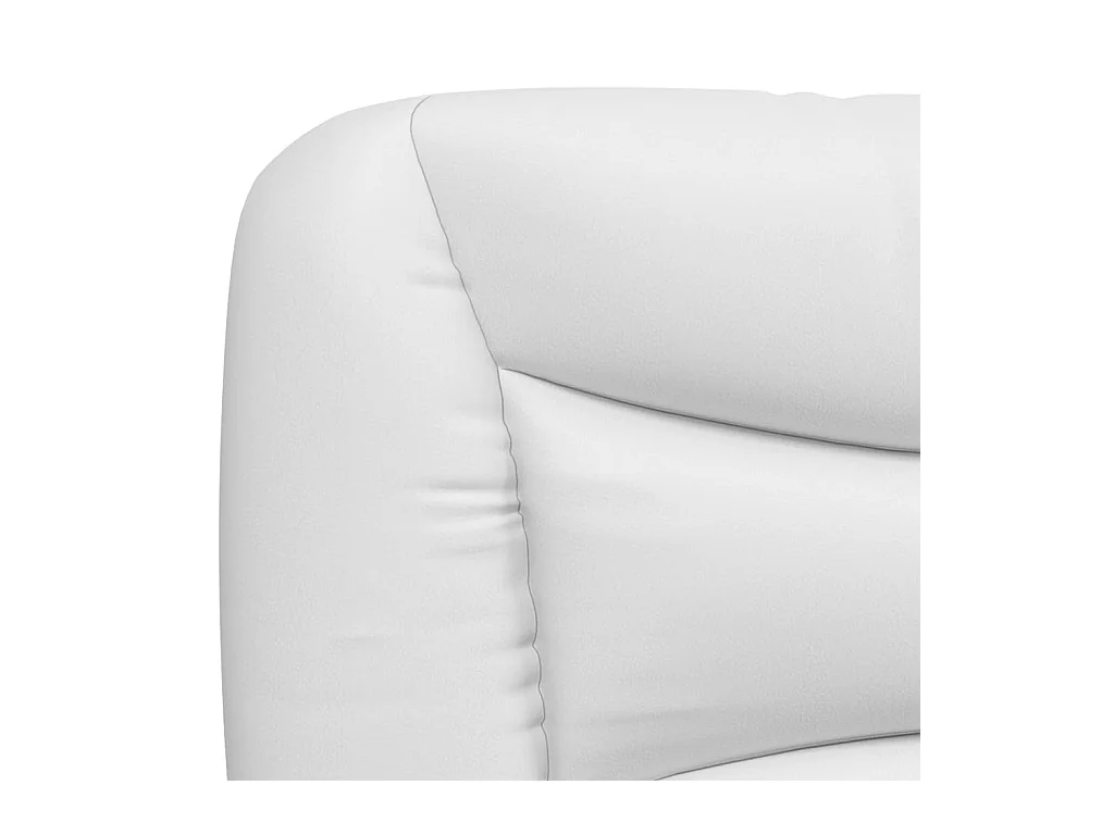 Lit avec matelas Hvar blanc 200x200 cm similicuir