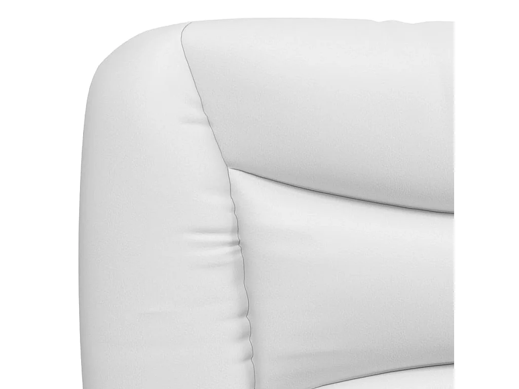 Lit avec matelas Hvar blanc 200x200 cm similicuir