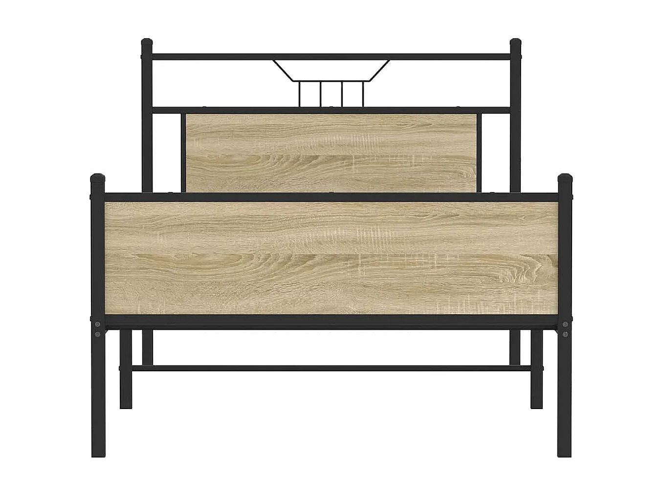 Cadre de lit sans matelas chêne sonoma 107x203 cm