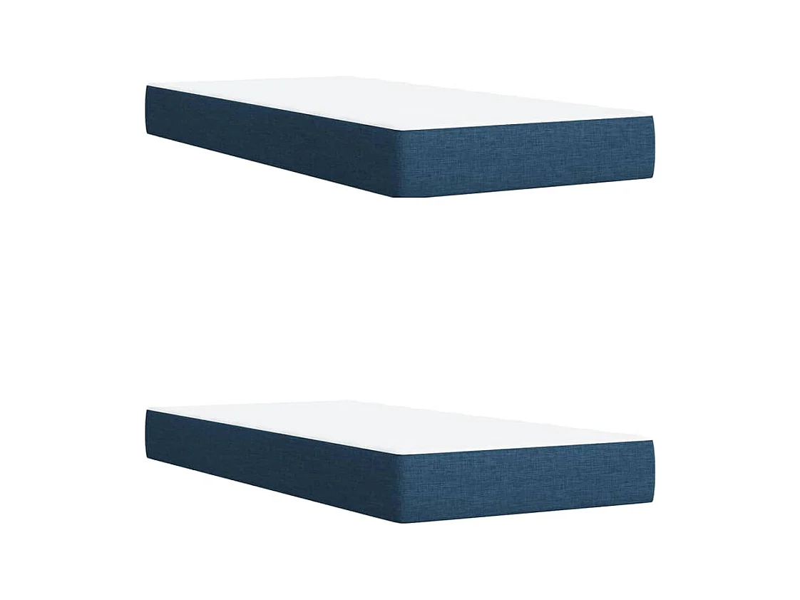 Boxspringbett mit Matratze Blau 200x200 cm Stoff