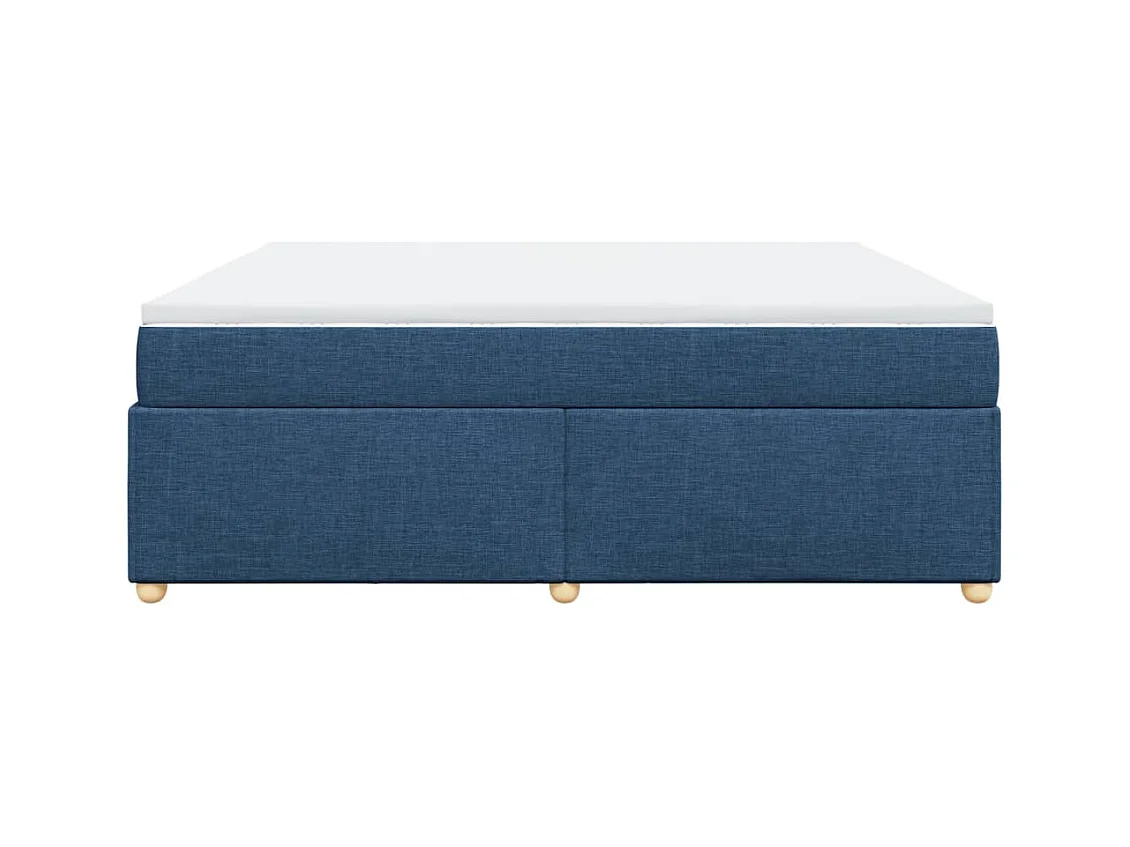 Boxspringbett mit Matratze Blau 200x200 cm Stoff