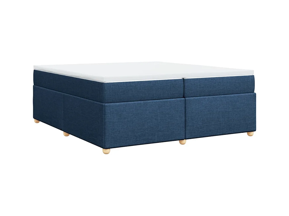 Boxspringbett mit Matratze Blau 200x200 cm Stoff