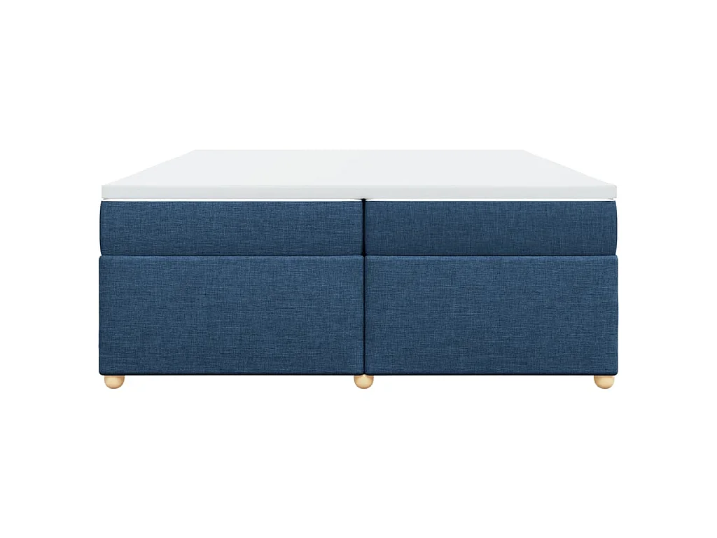 Boxspringbett mit Matratze Blau 200x200 cm Stoff