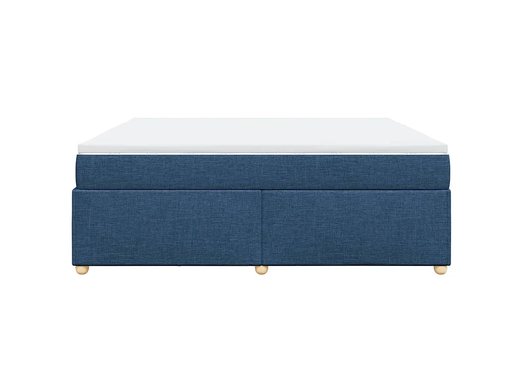 Boxspringbett mit Matratze Blau 200x200 cm Stoff