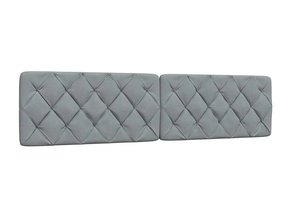 Lit avec matelas gris clair 200x200 cm tissu