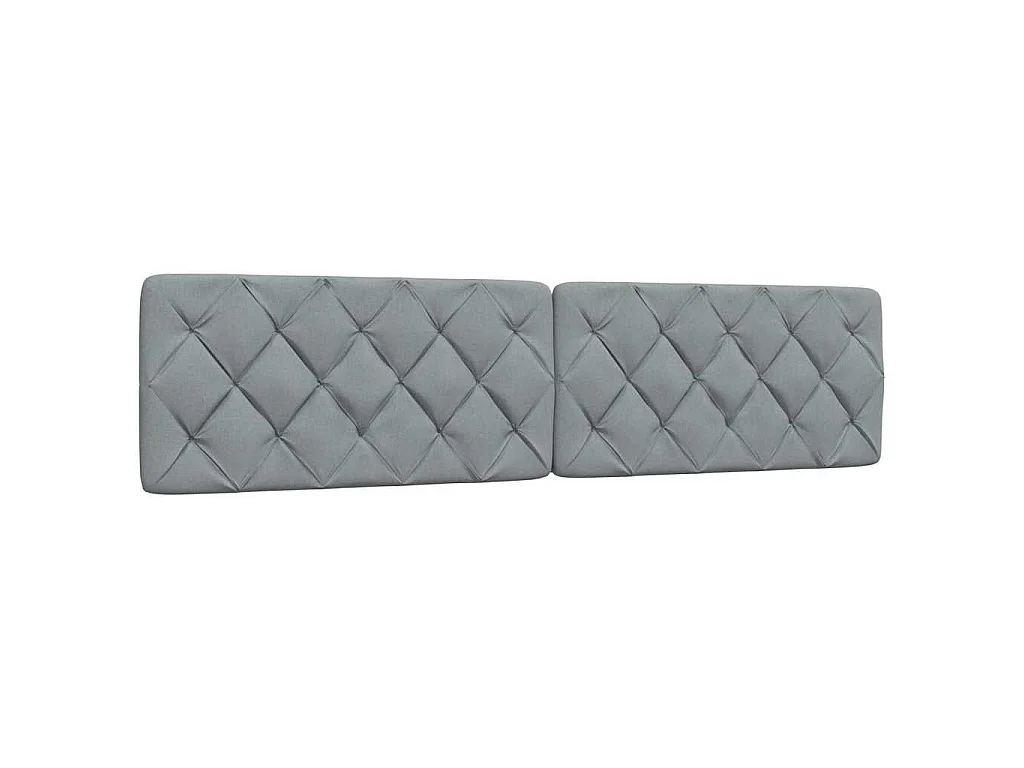 Lit avec matelas gris clair 200x200 cm tissu