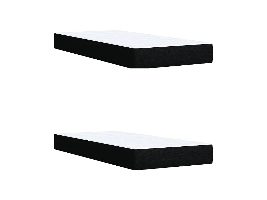 Boxspringbett mit Matratze Schwarz 200x200 cm Stoff