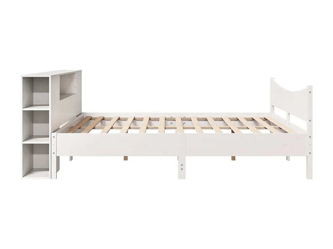 Bedframe zonder matras massief grenenhout wit 200x200 cm