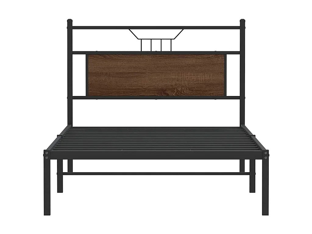 Cadre de lit sans matelas chêne marron 107x203 cm