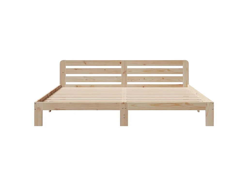 Cama sem colchão 200x200 cm madeira de pinho maciça