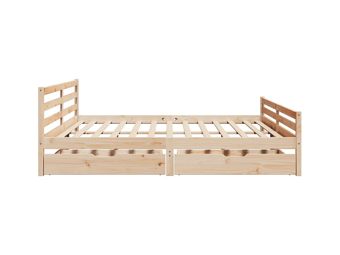 Cadre de lit sans matelas 200x200 cm bois massif de pin
