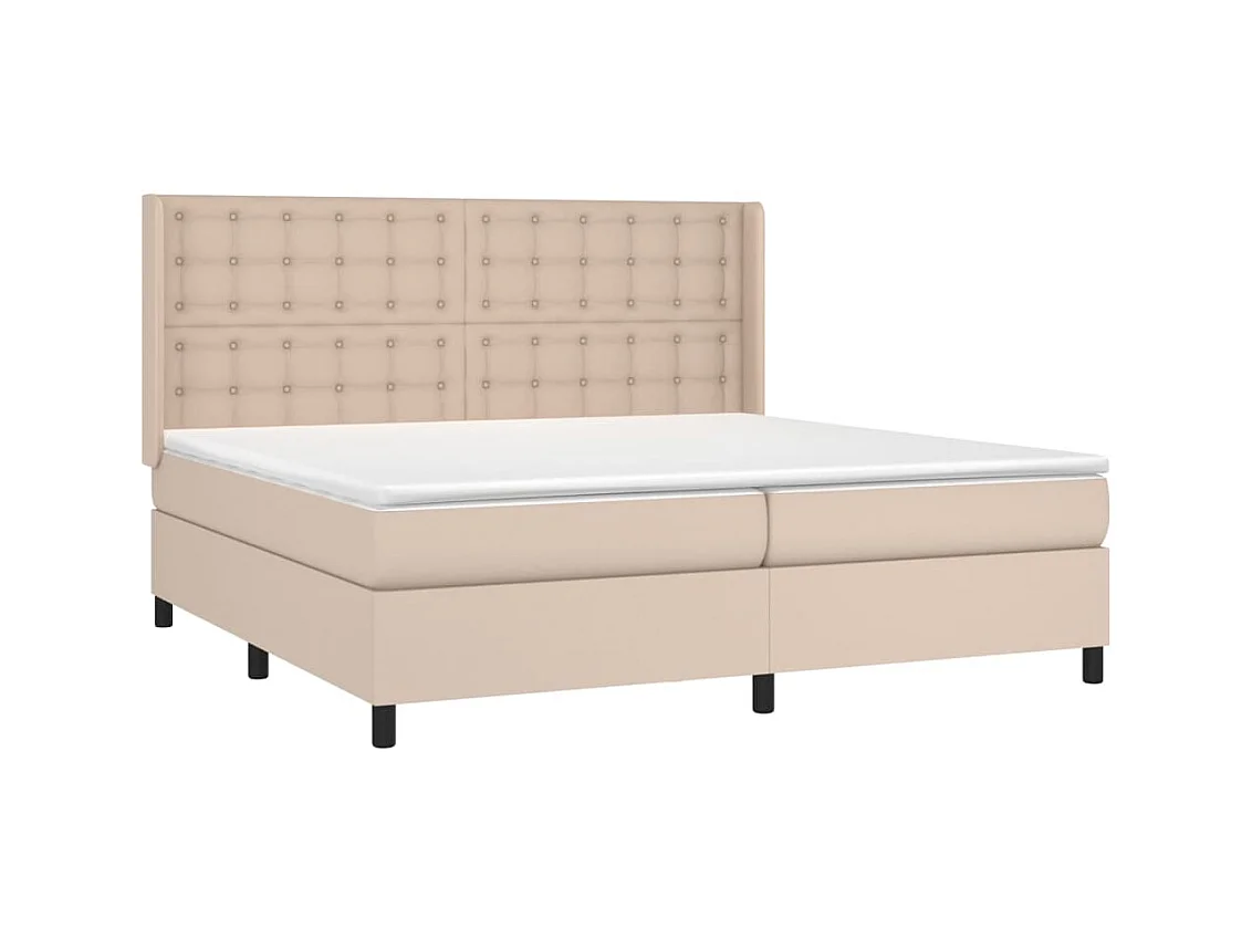 Sommier à lattes de lit matelas LED Cappuccino 200x200 cm
