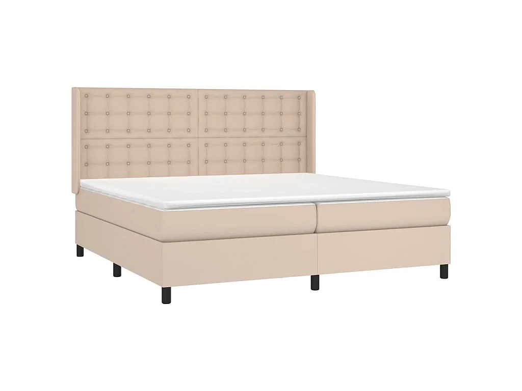 Sommier à lattes de lit matelas LED Cappuccino 200x200 cm