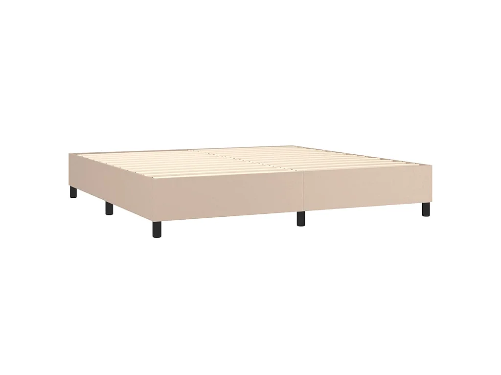 Sommier à lattes de lit matelas LED Cappuccino 200x200 cm