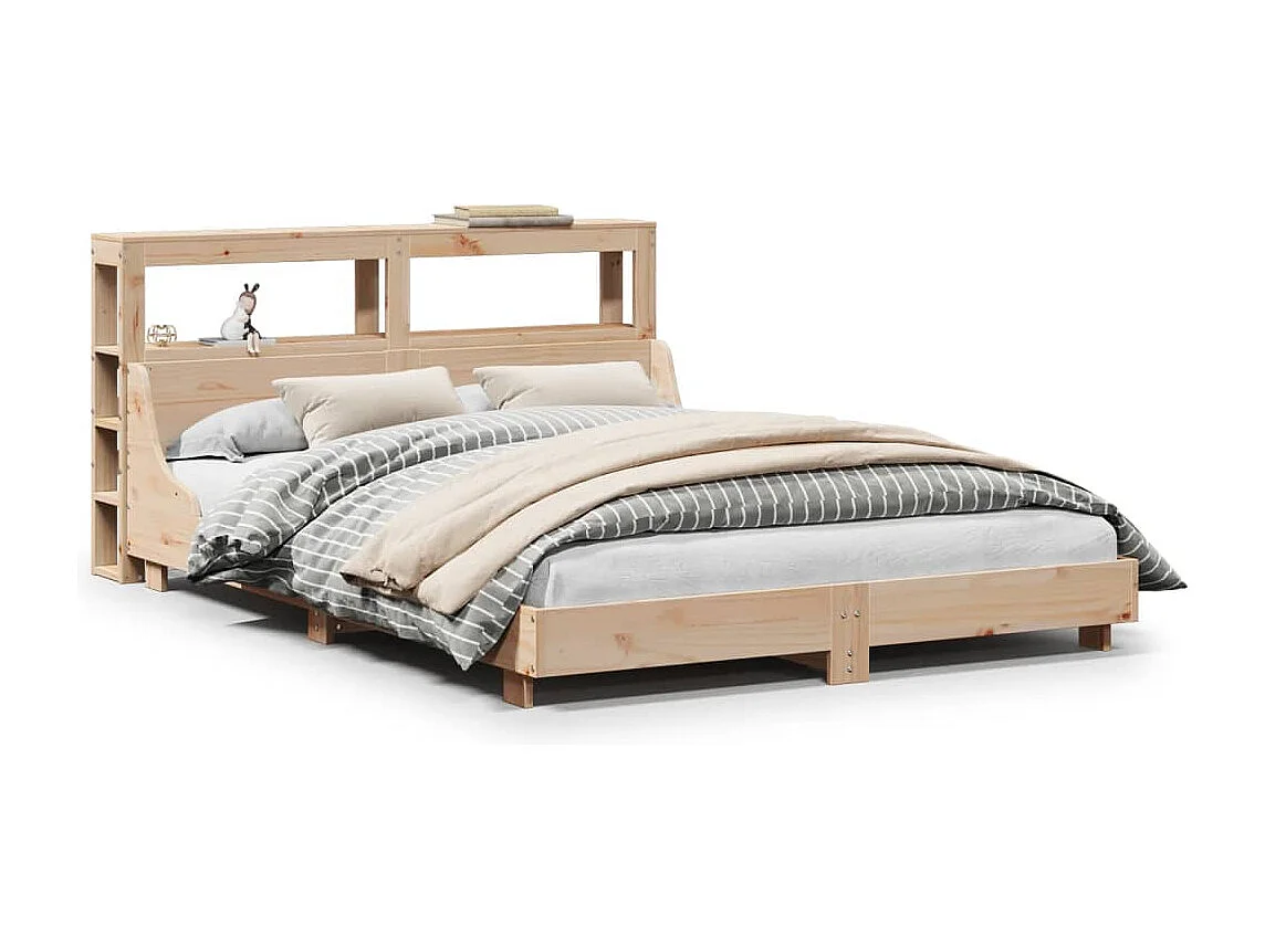 Cadre de lit sans matelas 150x200 cm bois de pin massif
