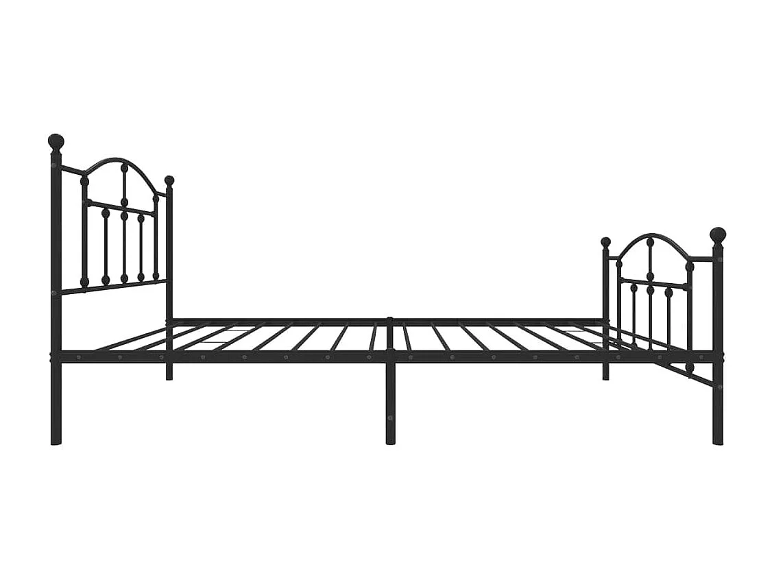Estructura cama sin colchón con estribo metal negro 107x203 cm
