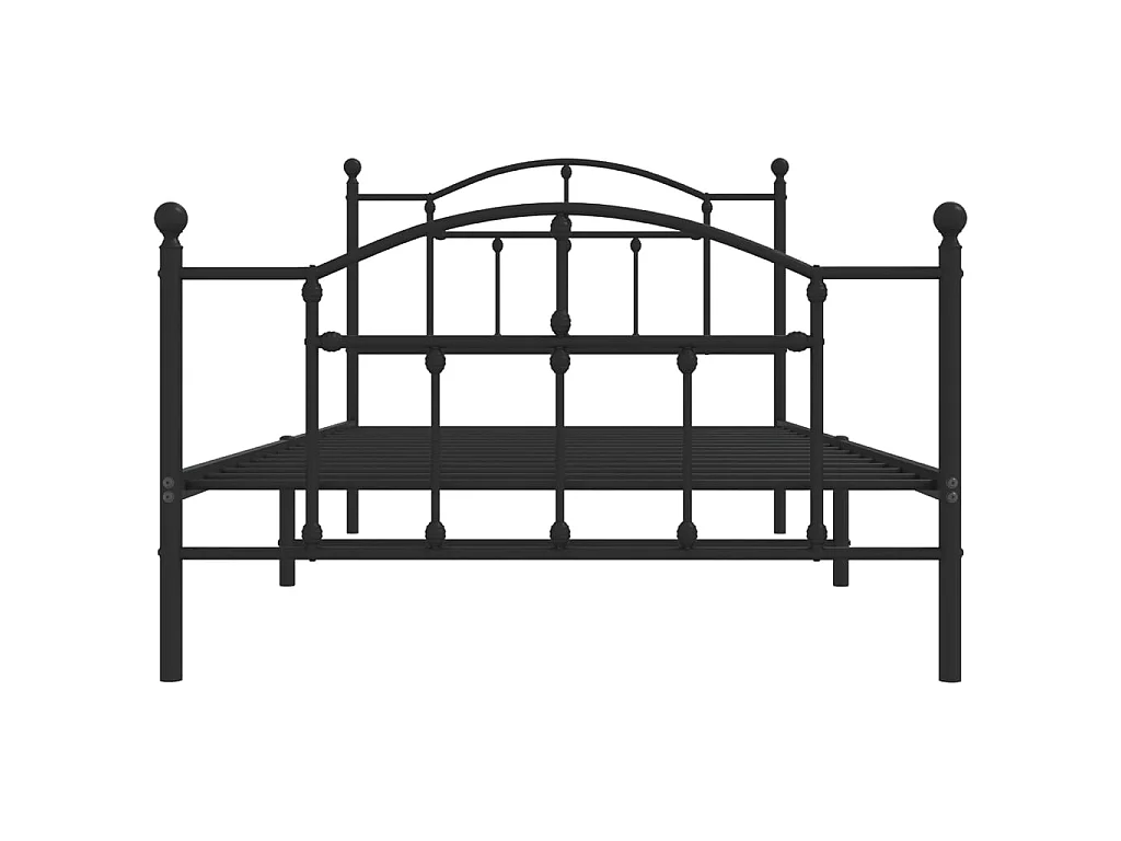 Estructura cama sin colchón con estribo metal negro 107x203 cm