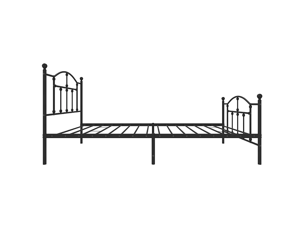Estructura cama sin colchón con estribo metal negro 107x203 cm