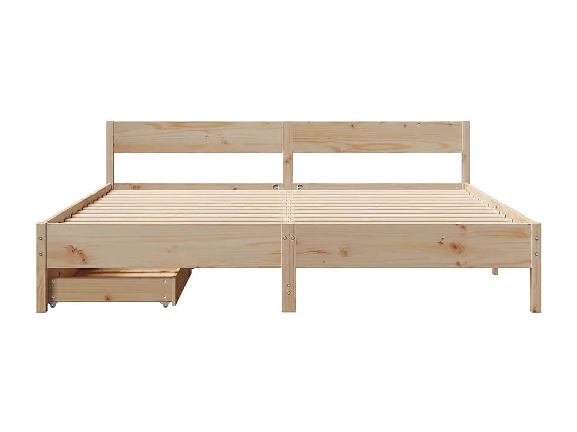Cadre de lit sans matelas 200x200 cm bois massif de pin