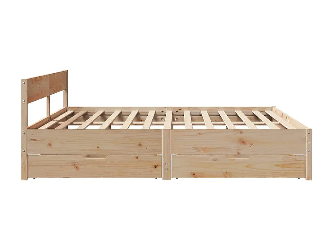 Cadre de lit sans matelas 200x200 cm bois massif de pin