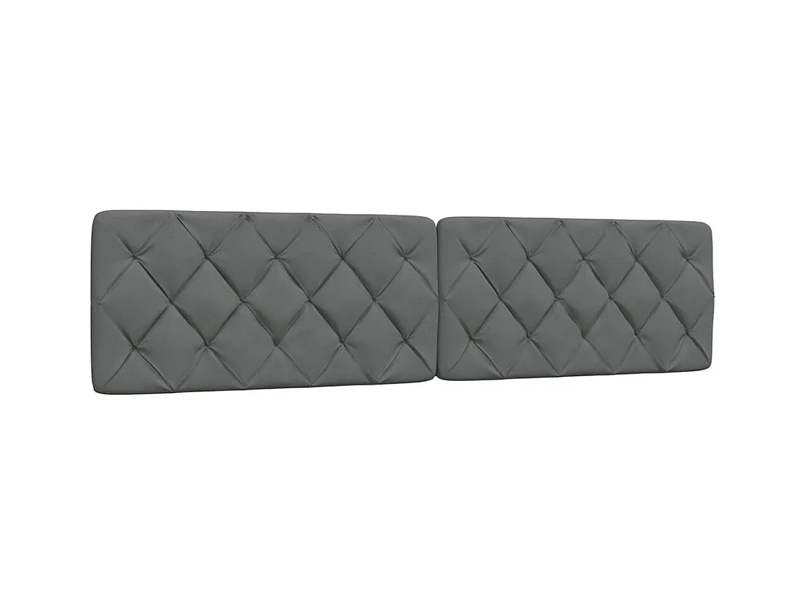 Cadre de lit sans matelas gris foncé 200x200 cm tissu