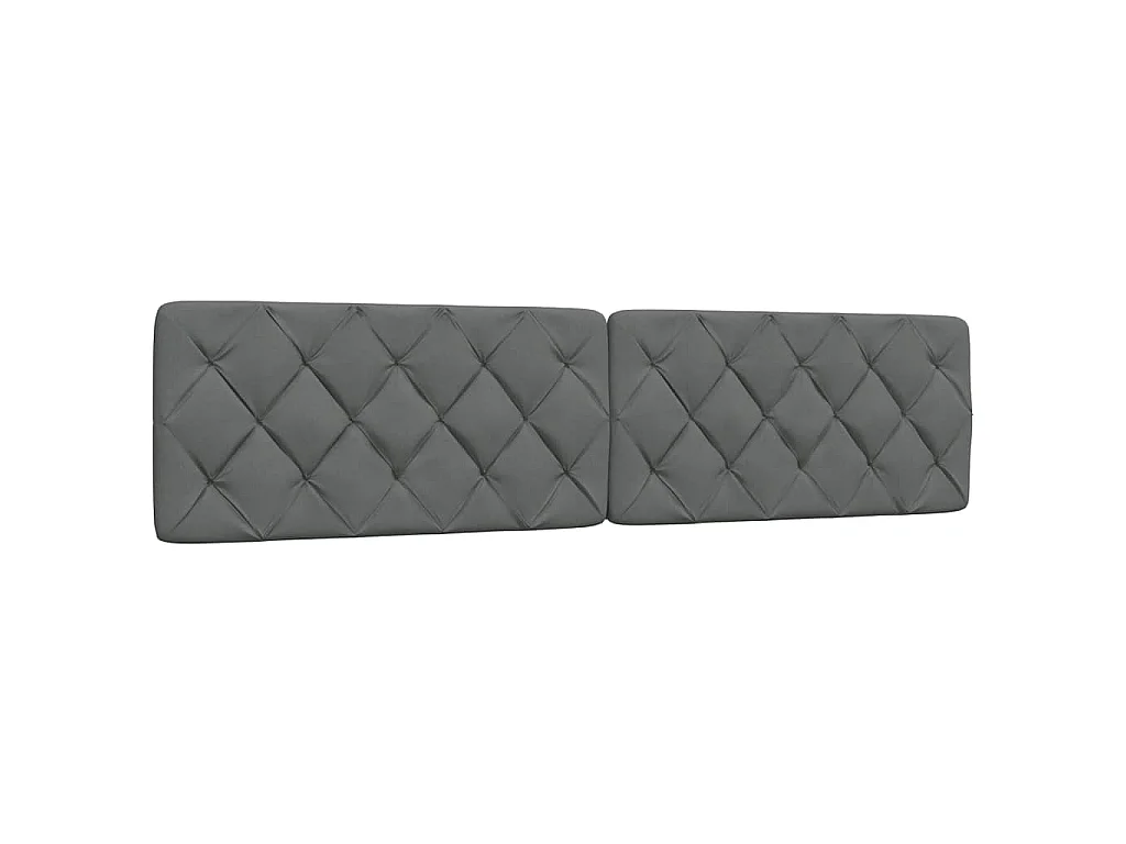 Estrutura de cama sem colchão 200x200 cm tecido cinzento-escuro