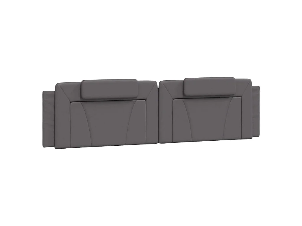 Letto Viana con Materasso Grigio 200x200 cm in Similpelle