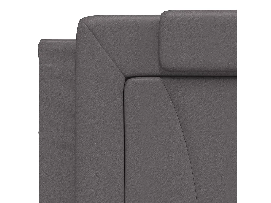 Letto Viana con Materasso Grigio 200x200 cm in Similpelle