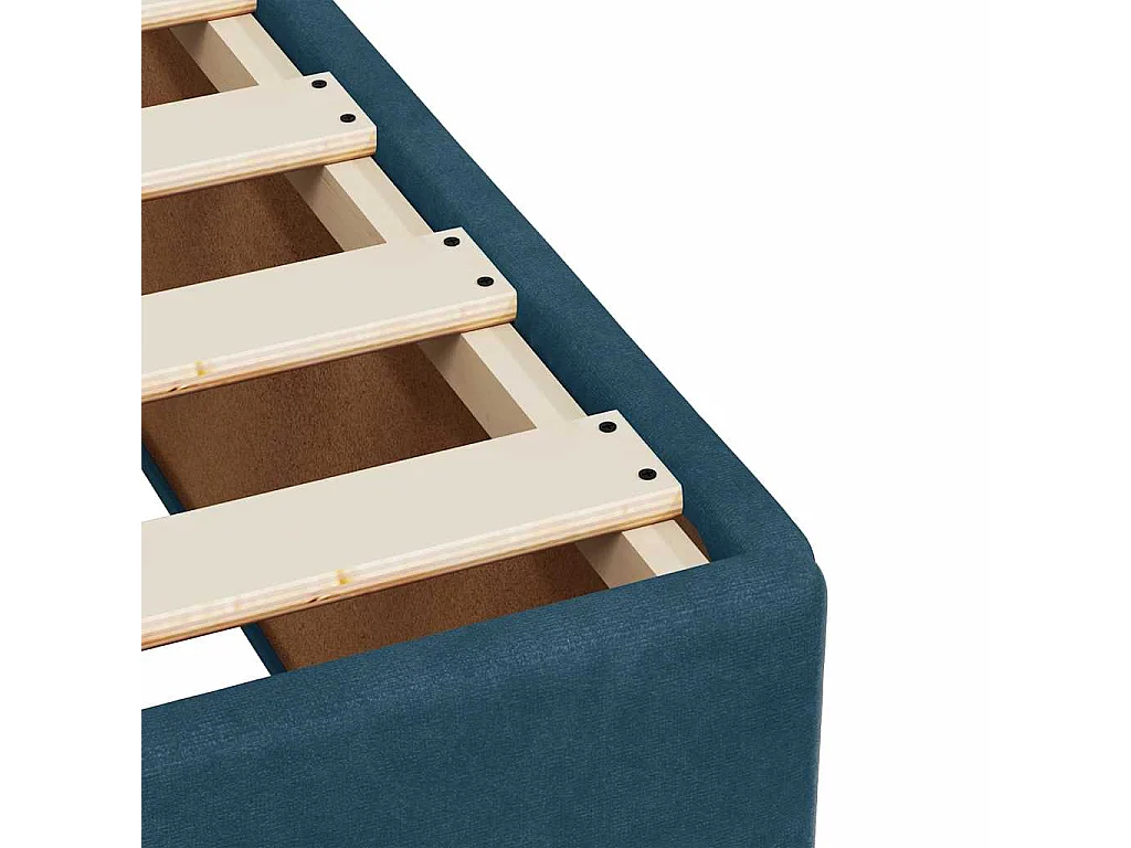Cama box spring con colchón terciopelo azul oscuro 200x200 cm