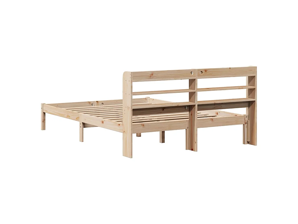 Cama sem colchão 150x200 cm madeira de pinho maciça