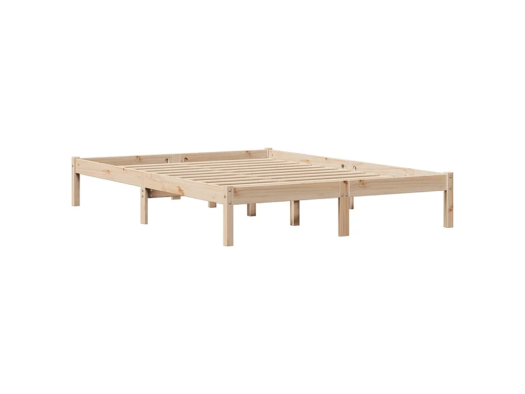 Cama sem colchão 150x200 cm madeira de pinho maciça