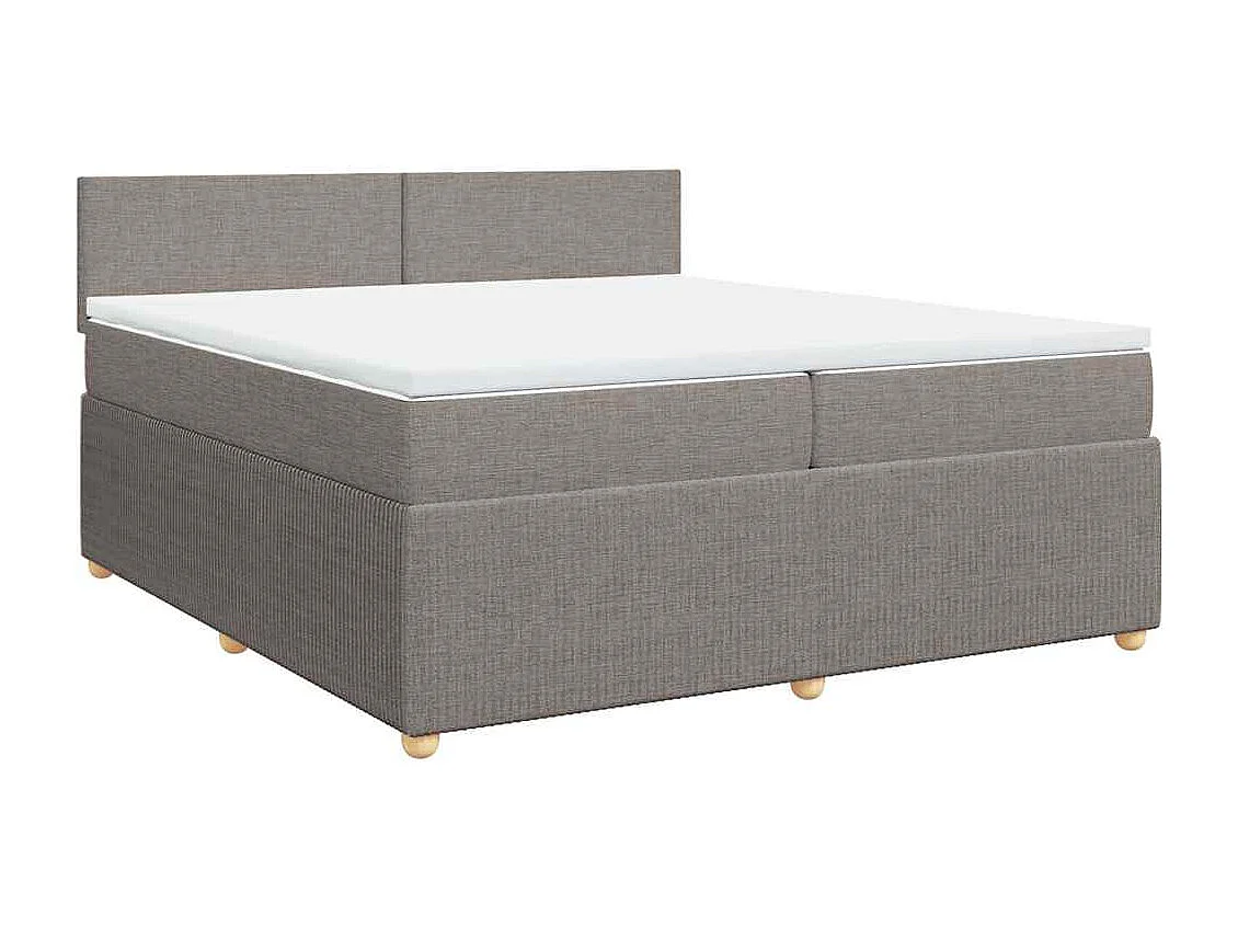 Boxspringbett mit Matratze Taupe 200x200 cm Stoff