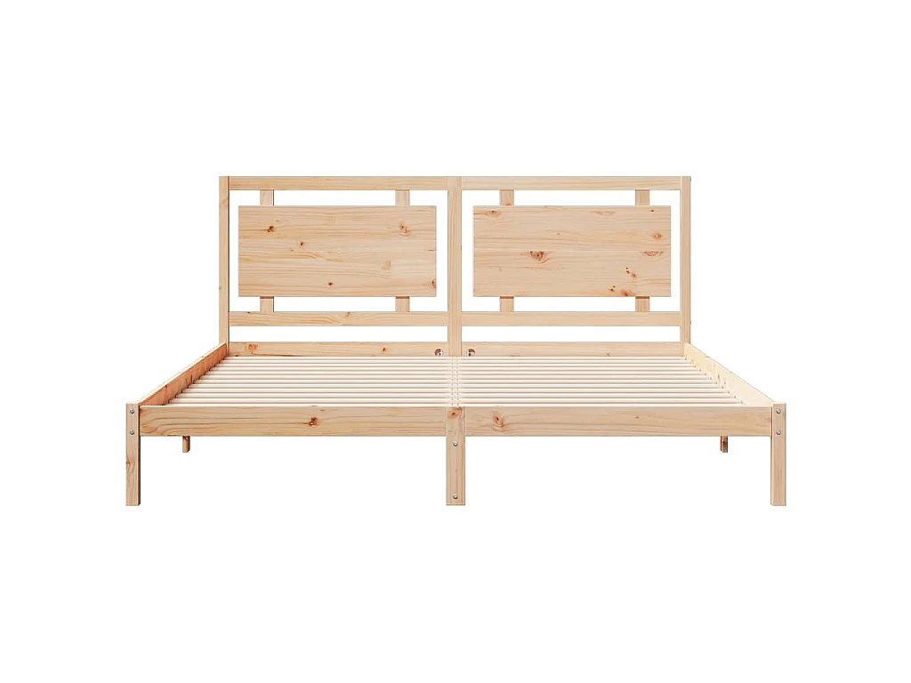 Cadre de lit extra long sans matelas 200x220 cm bois massif