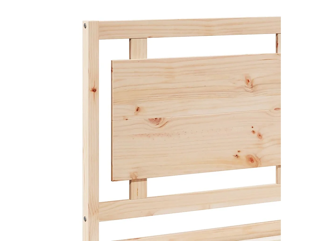 Cadre de lit extra long sans matelas 200x220 cm bois massif