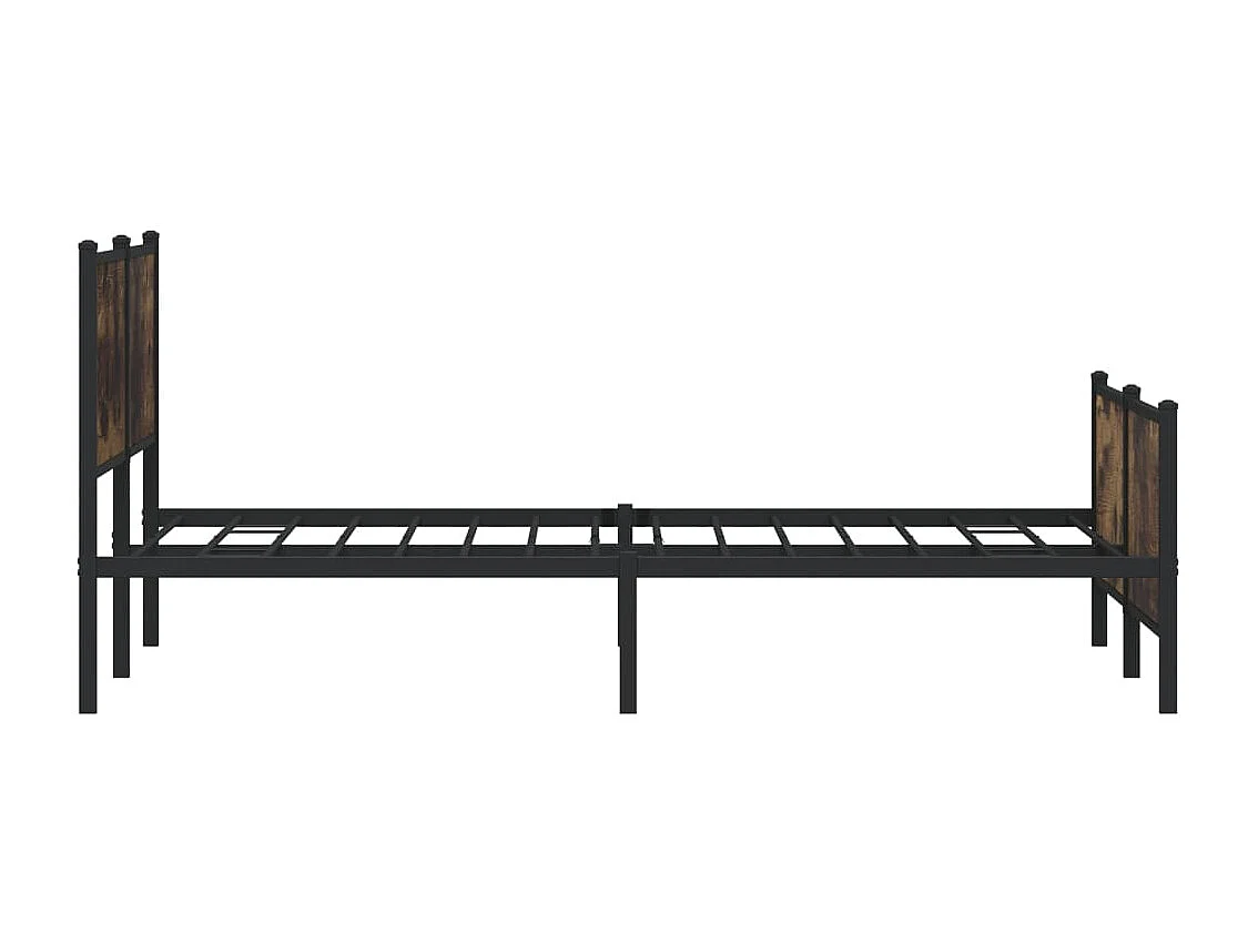 Estructura de cama sin colchón metal roble ahumado 193x203 cm