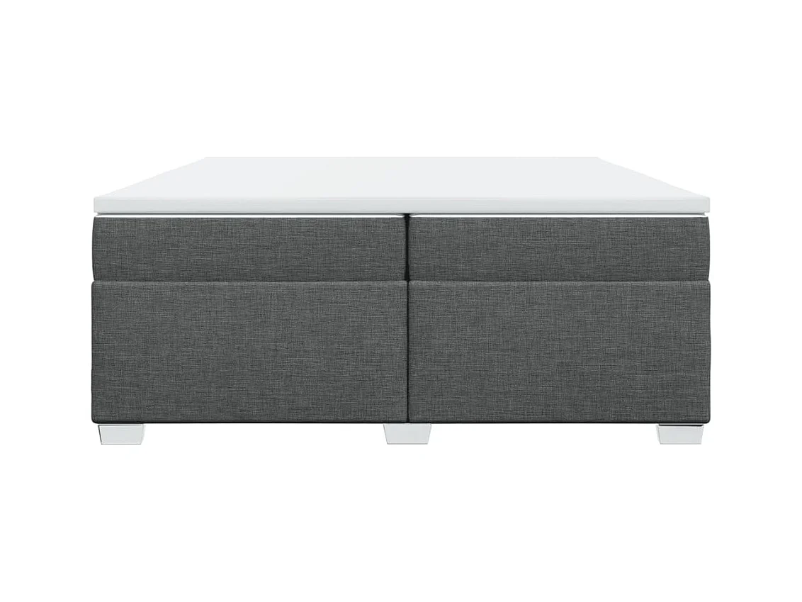 Boxspringbett mit Matratze Dunkelgrau 200x200 cm Stoff