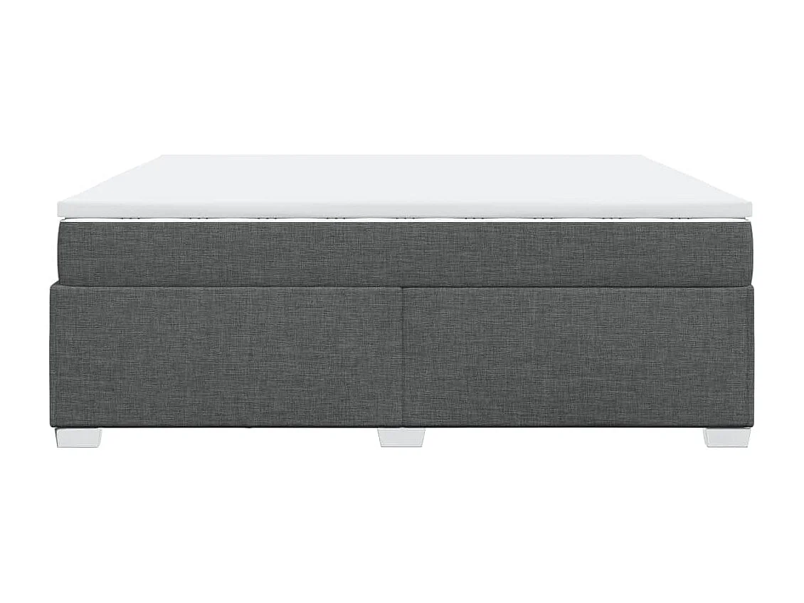 Boxspringbett mit Matratze Dunkelgrau 200x200 cm Stoff